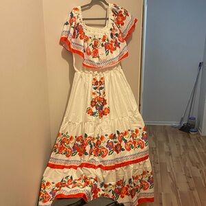 Dex Vibrant Floral Off-Shoulder Dress